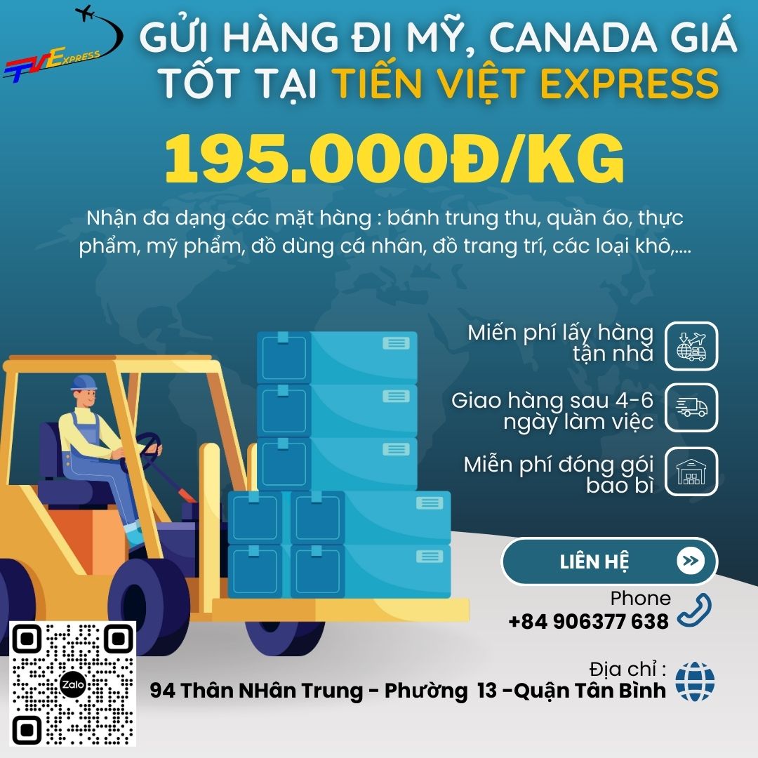 Gửi hàng đi Mỹ, Canada giá rẻ